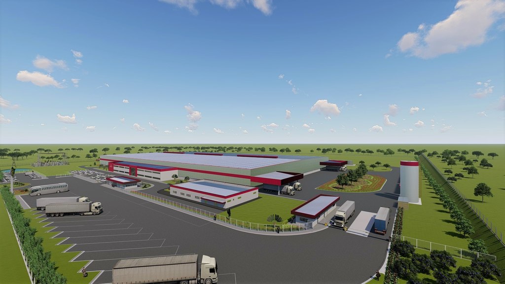 Projeto da futura fábrica da Meritor, em Roseira, interior de São Paulo.