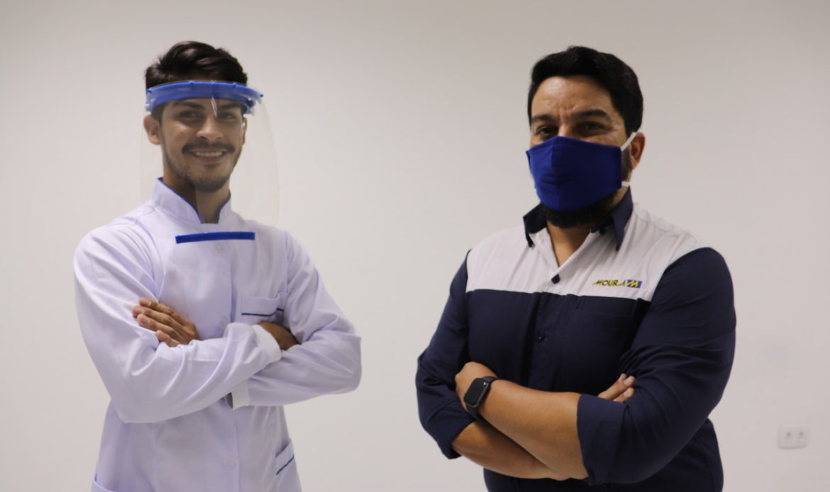 Face shield e máscaras produzidos pela Moura