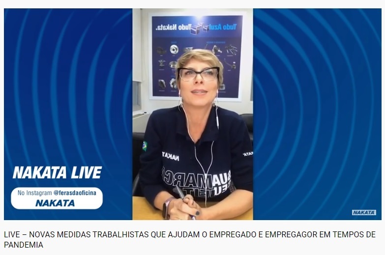 Sabrina Carbone apresentou a Live da Nakata